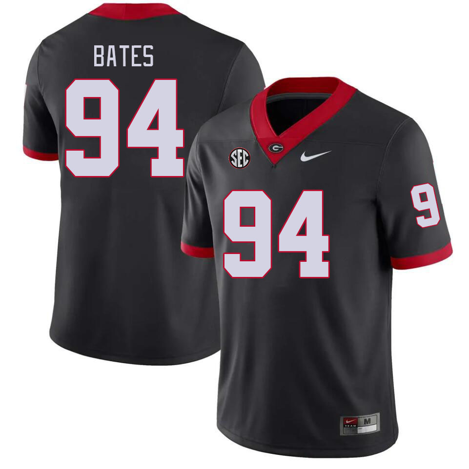 Georgia Bulldogs #94 Henry Bates College Football Jerseys Stitched-Black